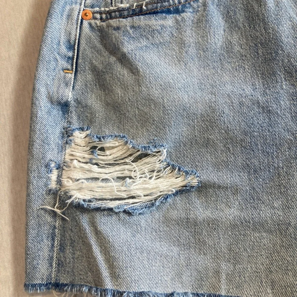 Citizens of Humanity Denim Shorts Button Fly Distressed Annabelle Organic Cotton